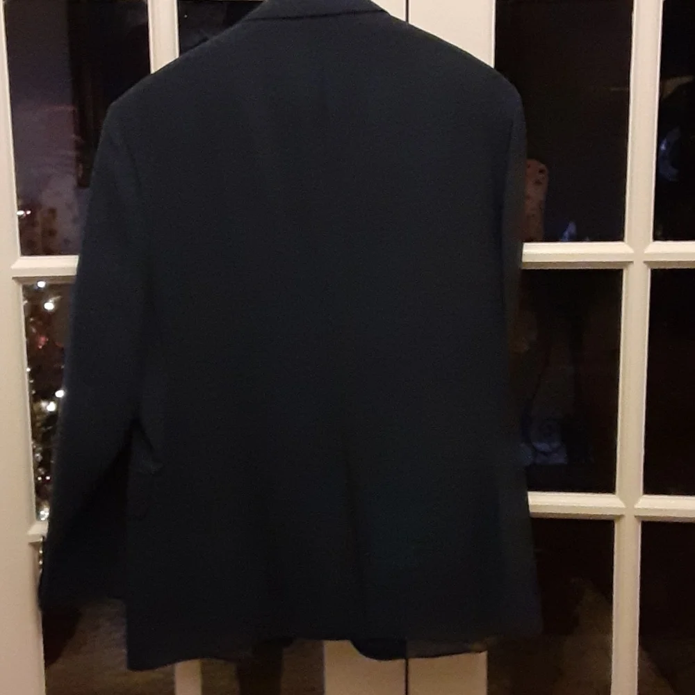 LaCrosse fully lined heather blue sport jacket blazer brass buttons 44R…EUC